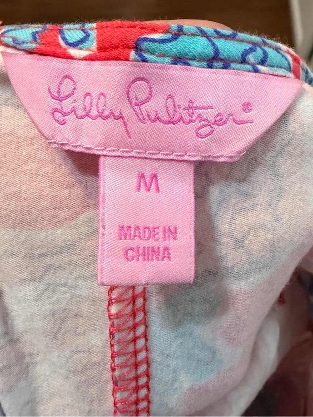 Lilly Pulitzer Topanga Dress Watermelon Coralina Medium Scoopback Cotton Blend - Picture 11 of 12